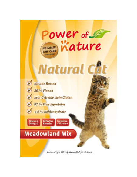 Power of Nature Natural Cat Meadowland Mix - kurczak, indyk, łosoś - 2kg