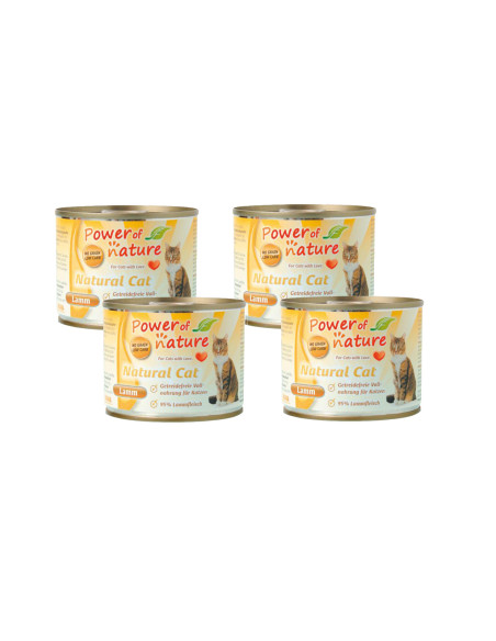 Natural Cat Jagnięcina - puszka 4x200 g