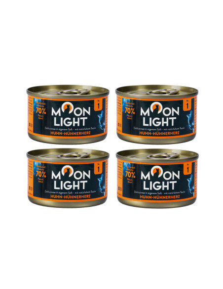 Moonlight Dinner nr 1 Kurczak i serca kurze w sosie własnym - 4x80g